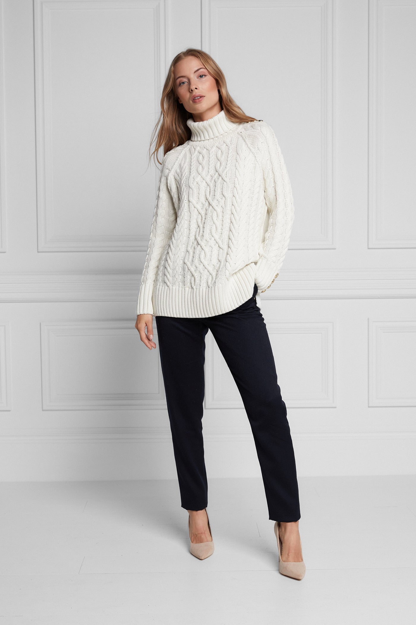 Greenwich Cable Knit (Oyster)