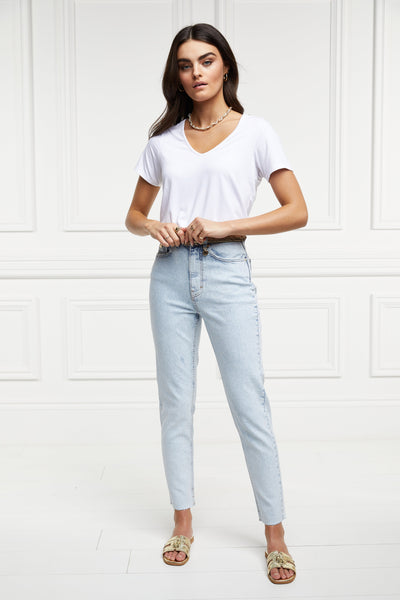 High Rise Slim Jean (Light Stone Wash)