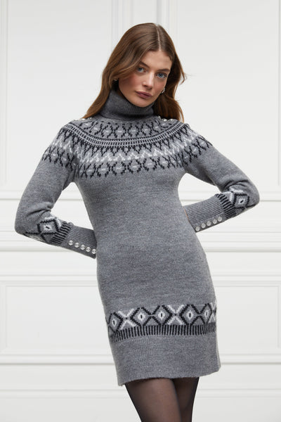 Heritage Jumper Dress (Grey Fairisle)