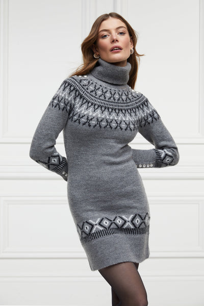 Heritage Jumper Dress (Grey Fairisle)