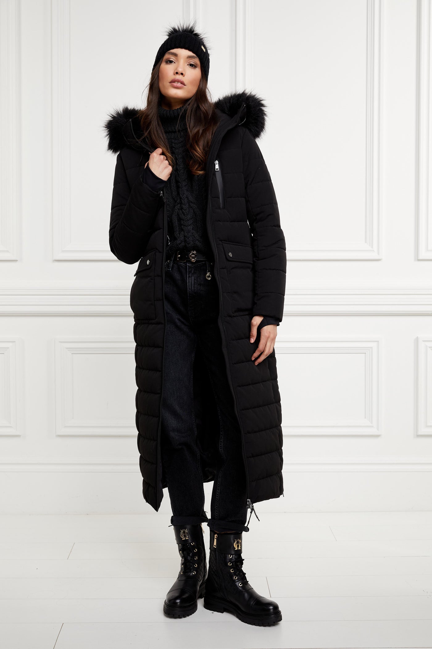 Finsworth Longline Coat (Black)