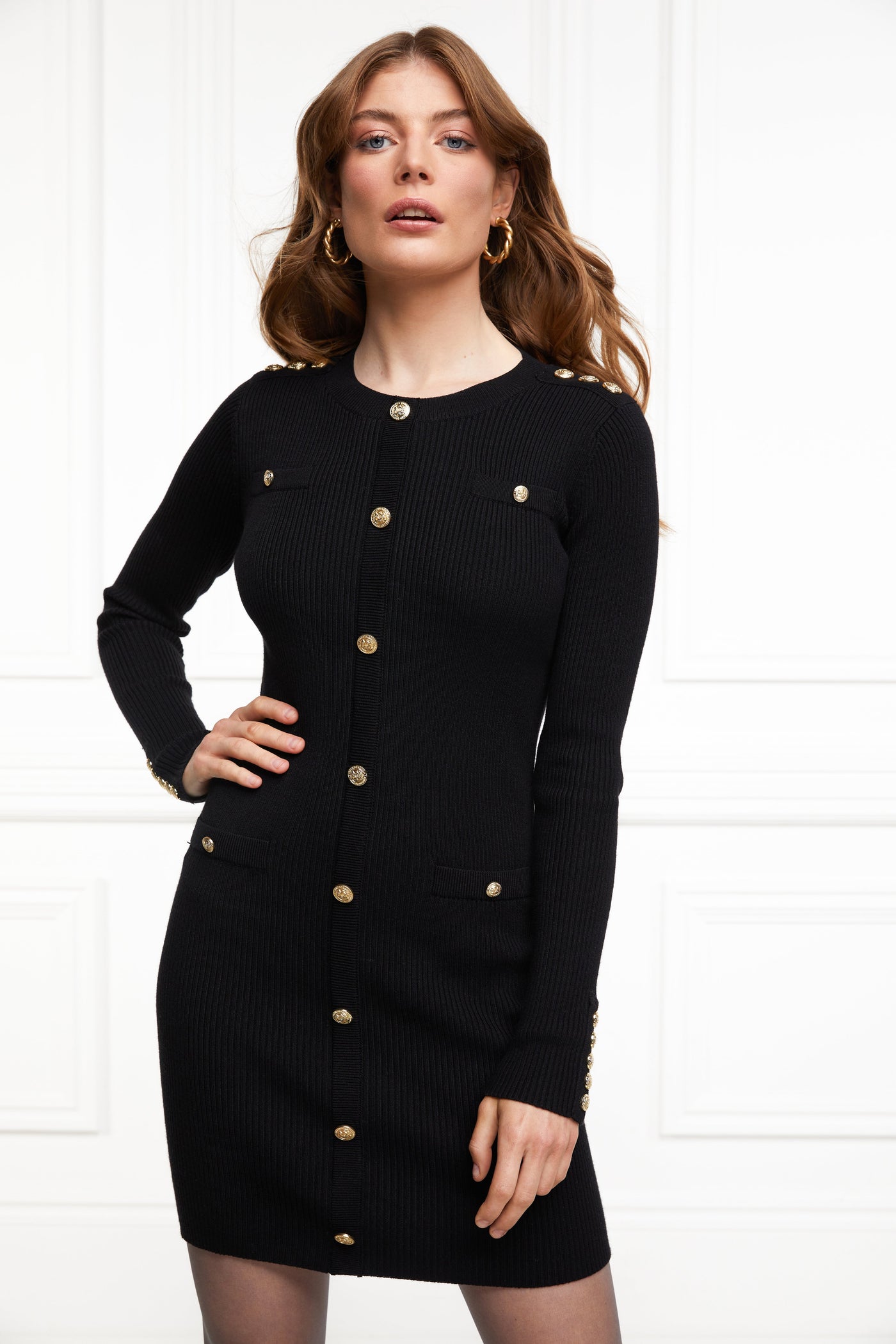 Hepburn Mini Dress (Black)