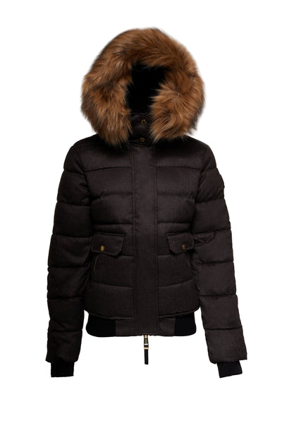 Cervinia Puffer (Charcoal Tweed)