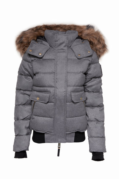 Cervinia Puffer (Light Grey Tweed)