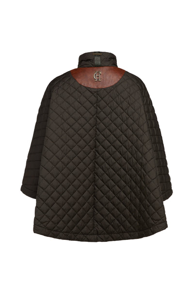 Brooke Quilted Cape (Dark Olive)