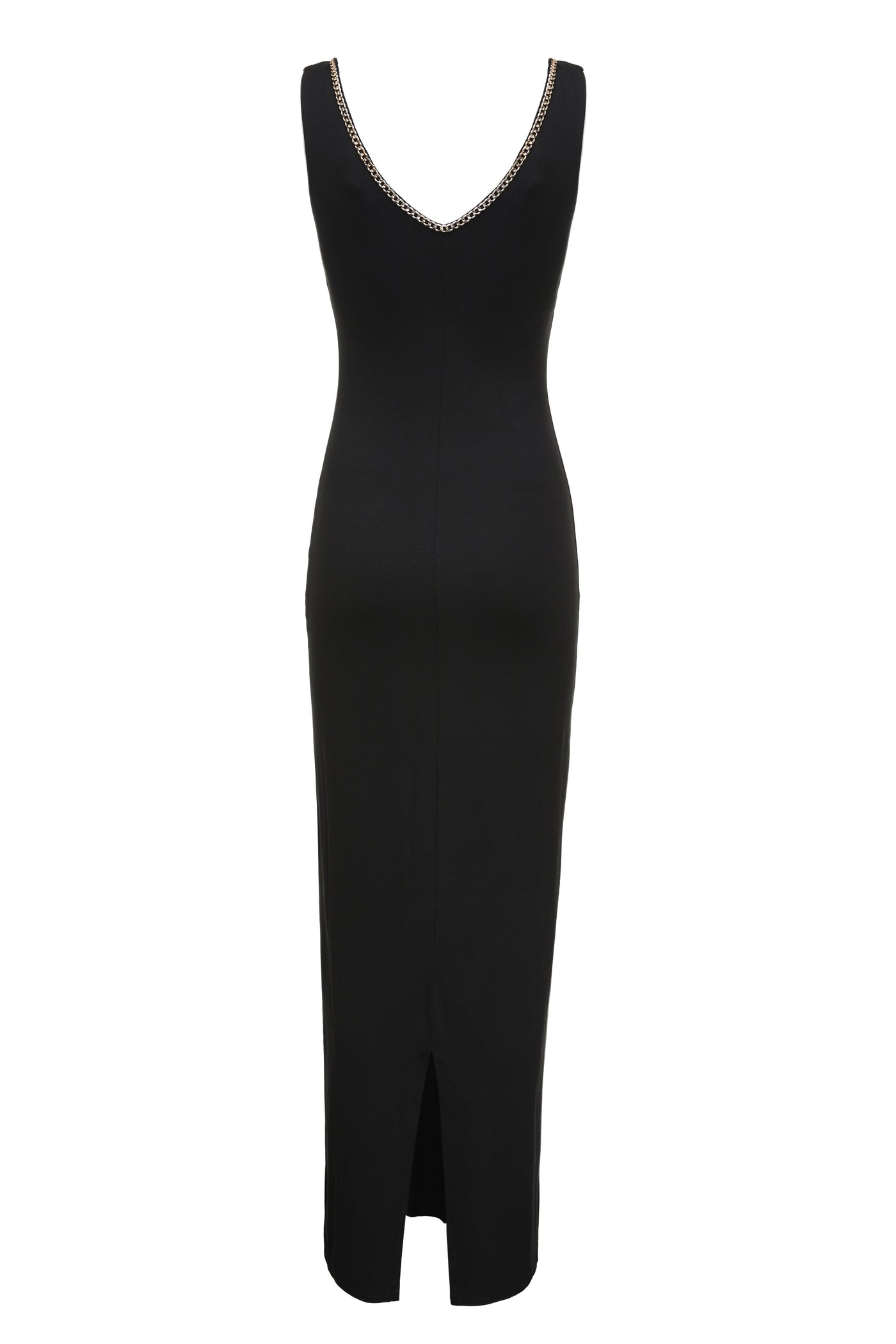 Amber V-Neck Maxi Dress (Black)