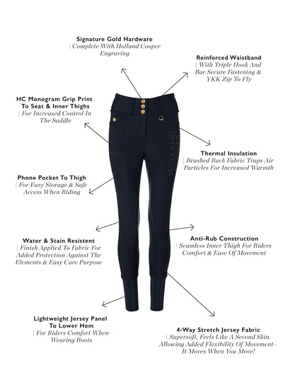 Bolesworth Thermal Breeches (Ink Navy)