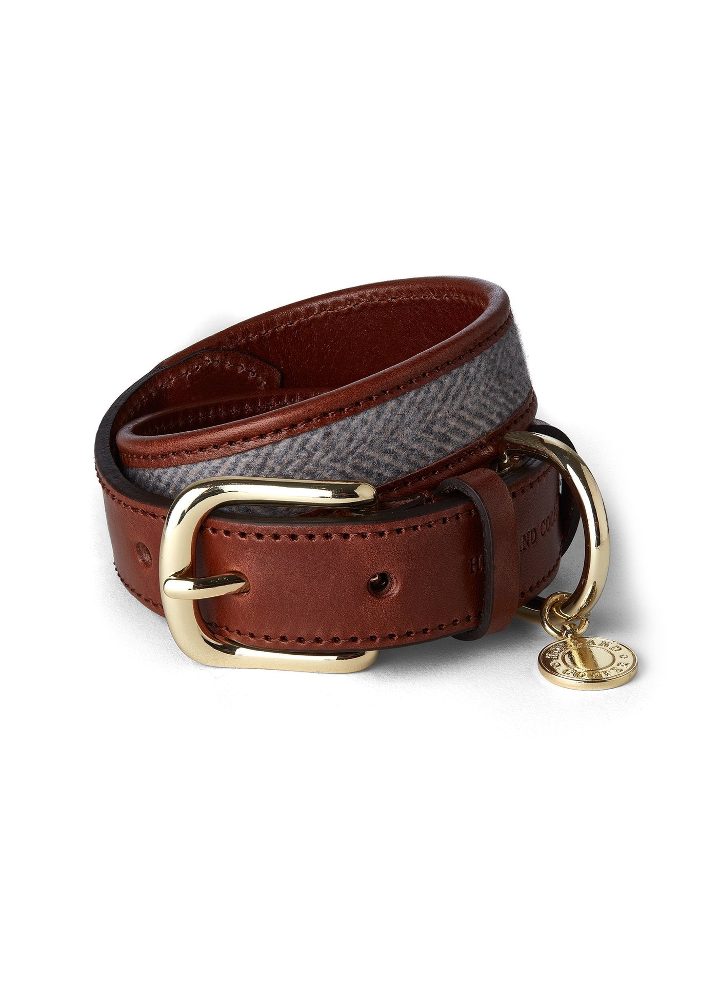 HC Classic Dog Collar (Chestnut & Tweed)