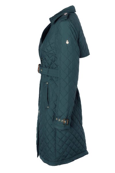 Enstone Quilted Trench Coat (Emerald)