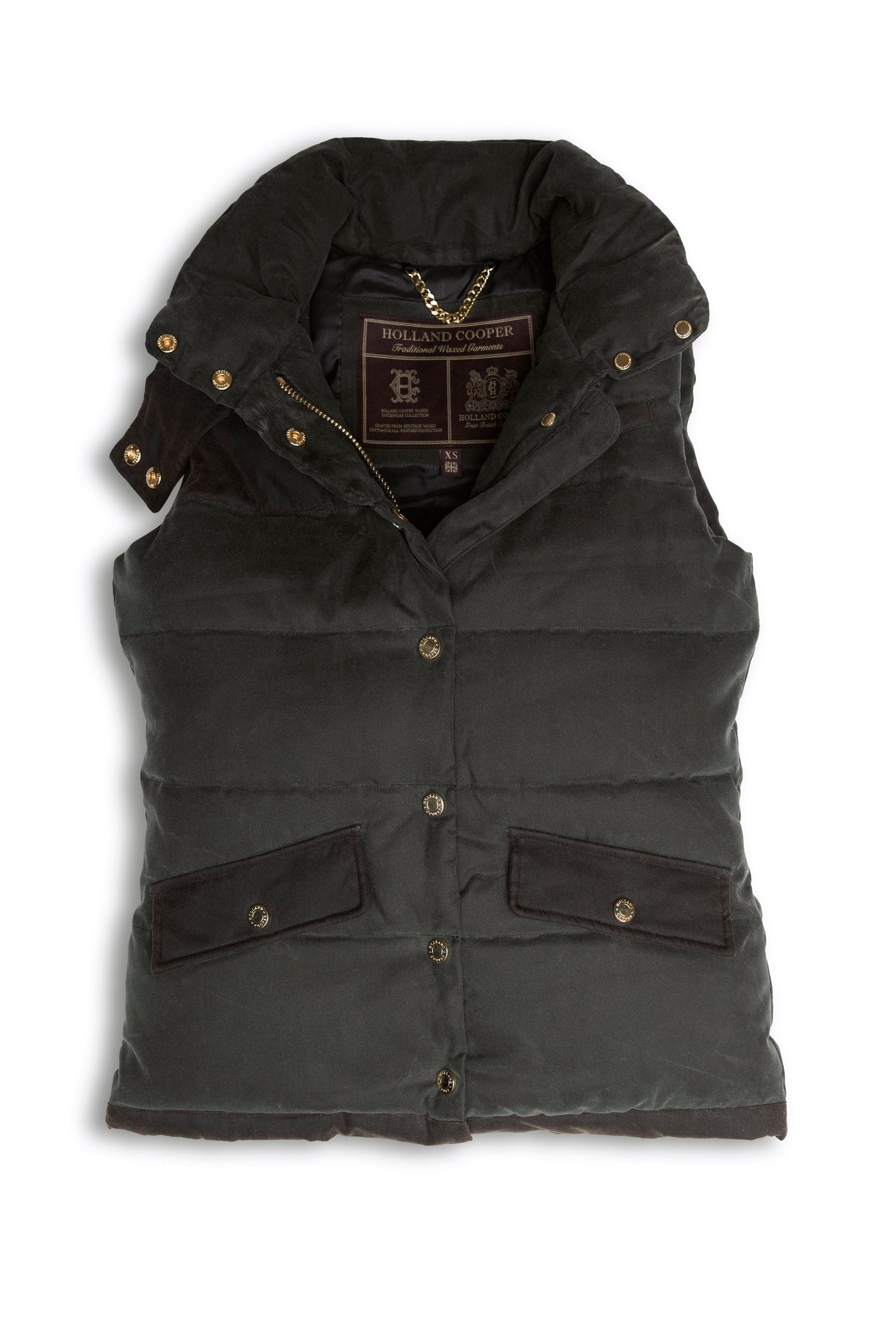 Aviator Padded Gilet (Dark Olive)