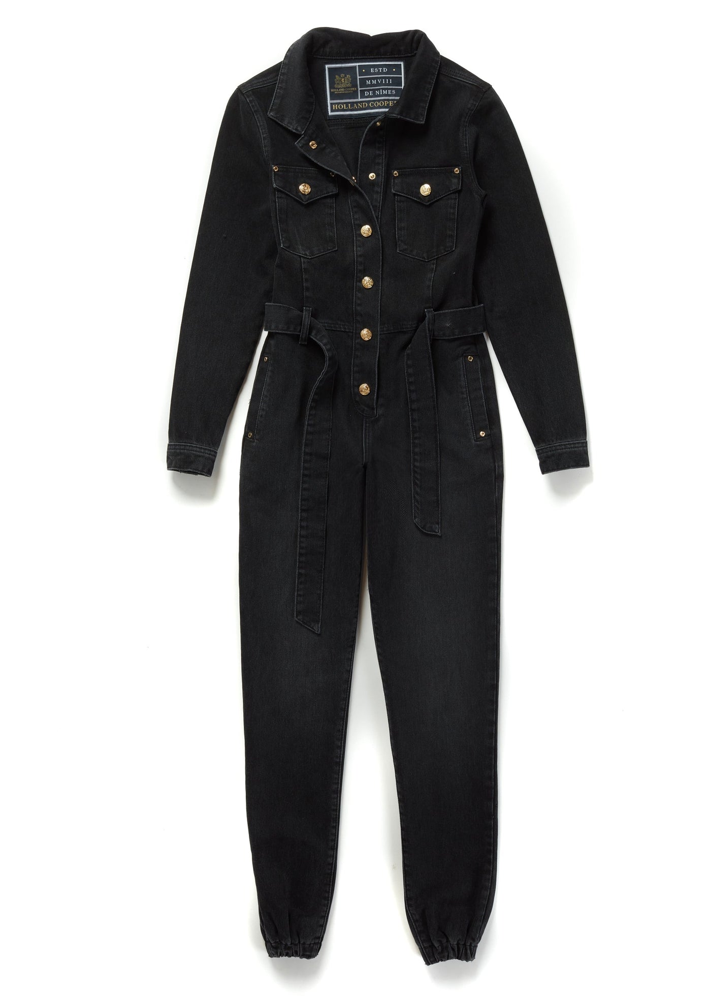 Denim Jumpsuit (Washed Black)