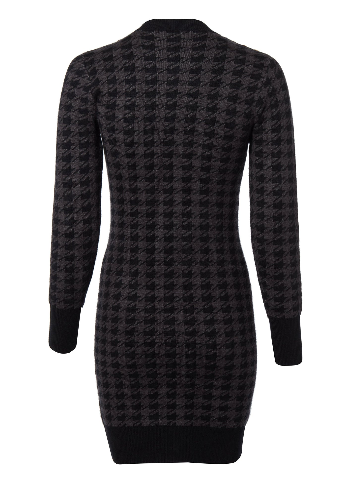 Hepburn Mini Dress (Grey Houndstooth)