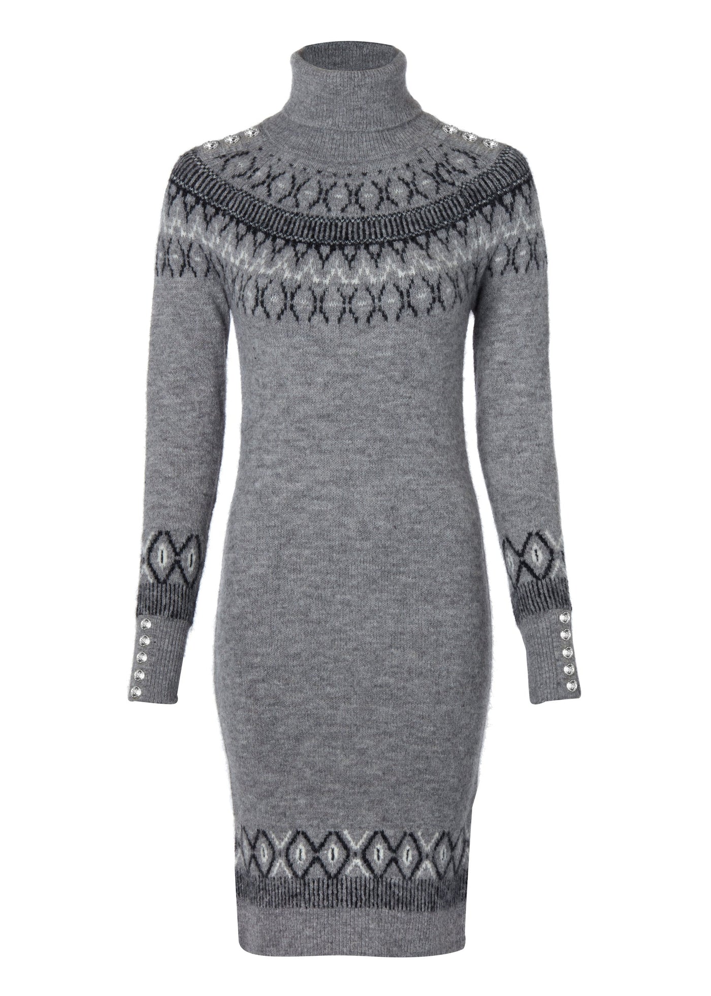 Heritage Jumper Dress (Grey Fairisle)