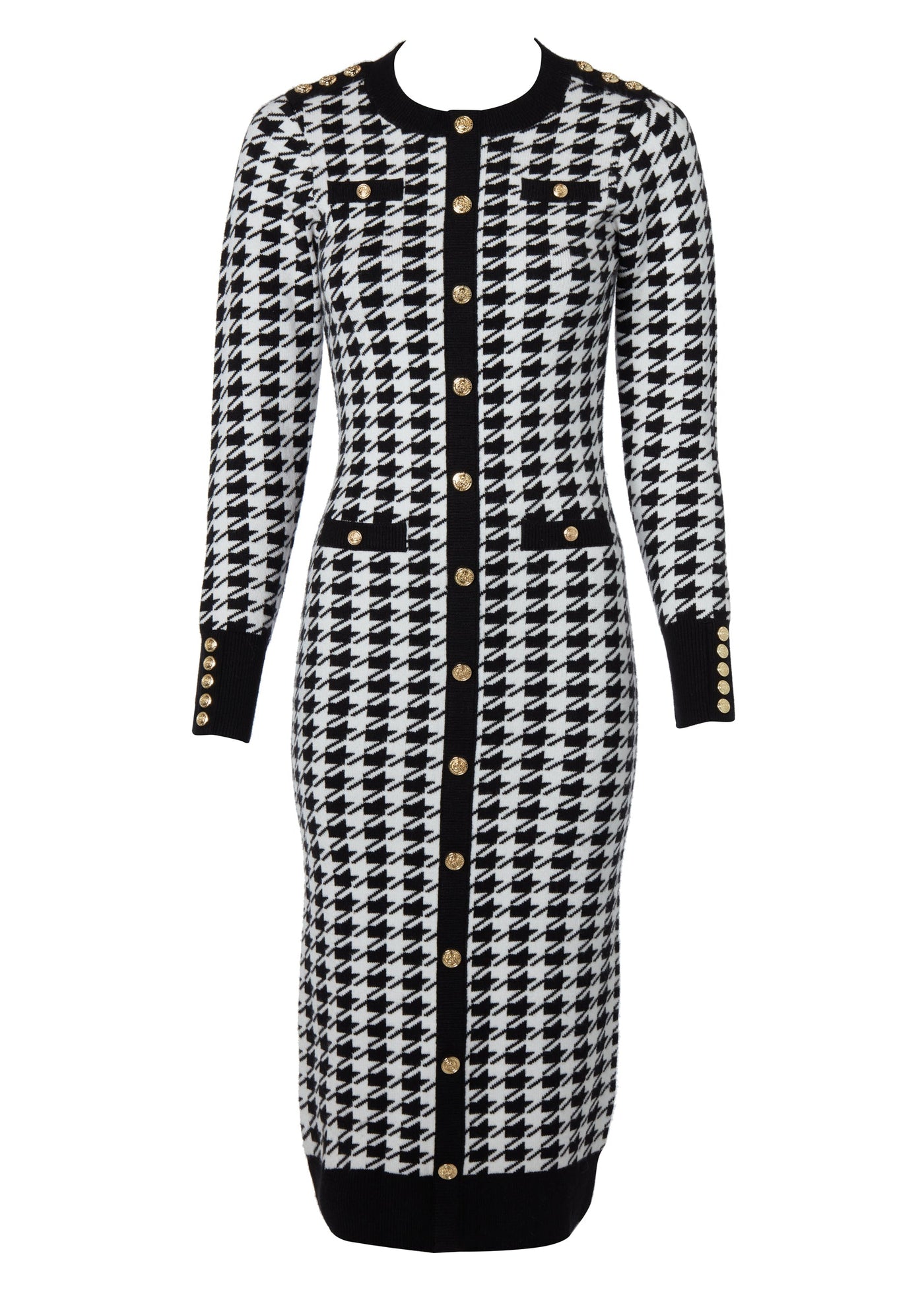 Hepburn Midi Dress (Houndstooth)