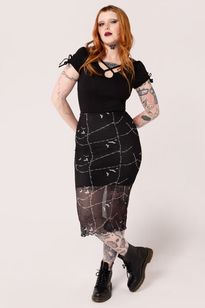 Stitches Mesh Skirt