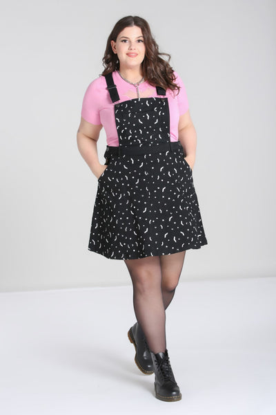 Bat Pinafore Dress Black