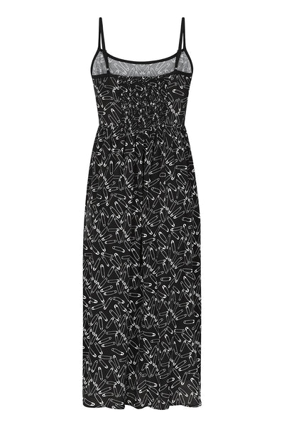 Safety Pin Dress Black