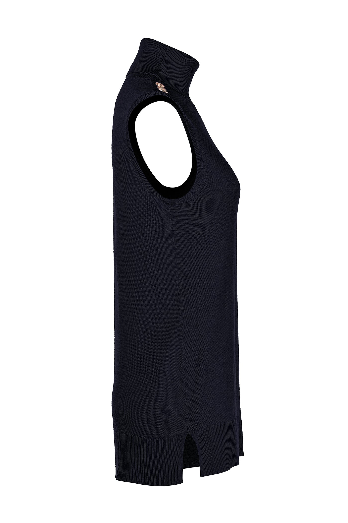 Luxury Sleeveless Roll Neck (Black)