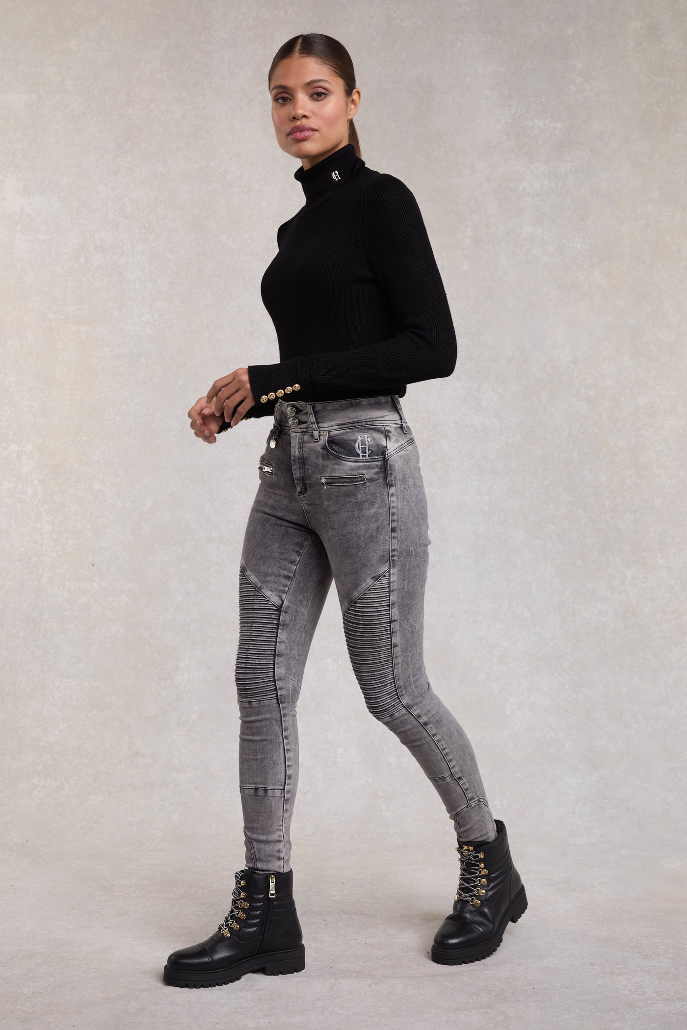 Biker Jean (Ash Grey)