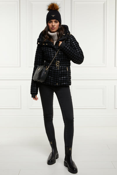 Vermont Puffer Jacket (Mono Houndstooth)