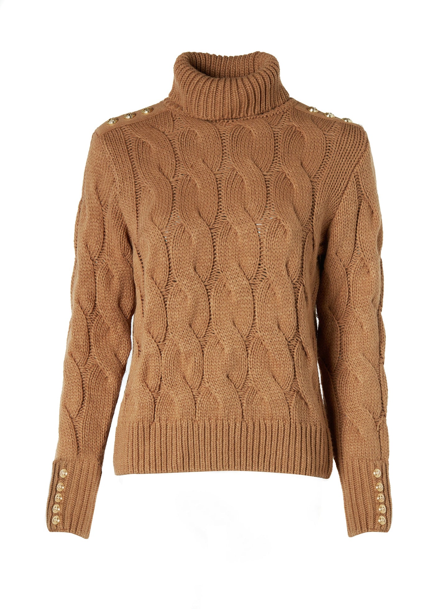 Lucia Roll Neck Knit (Toffee)