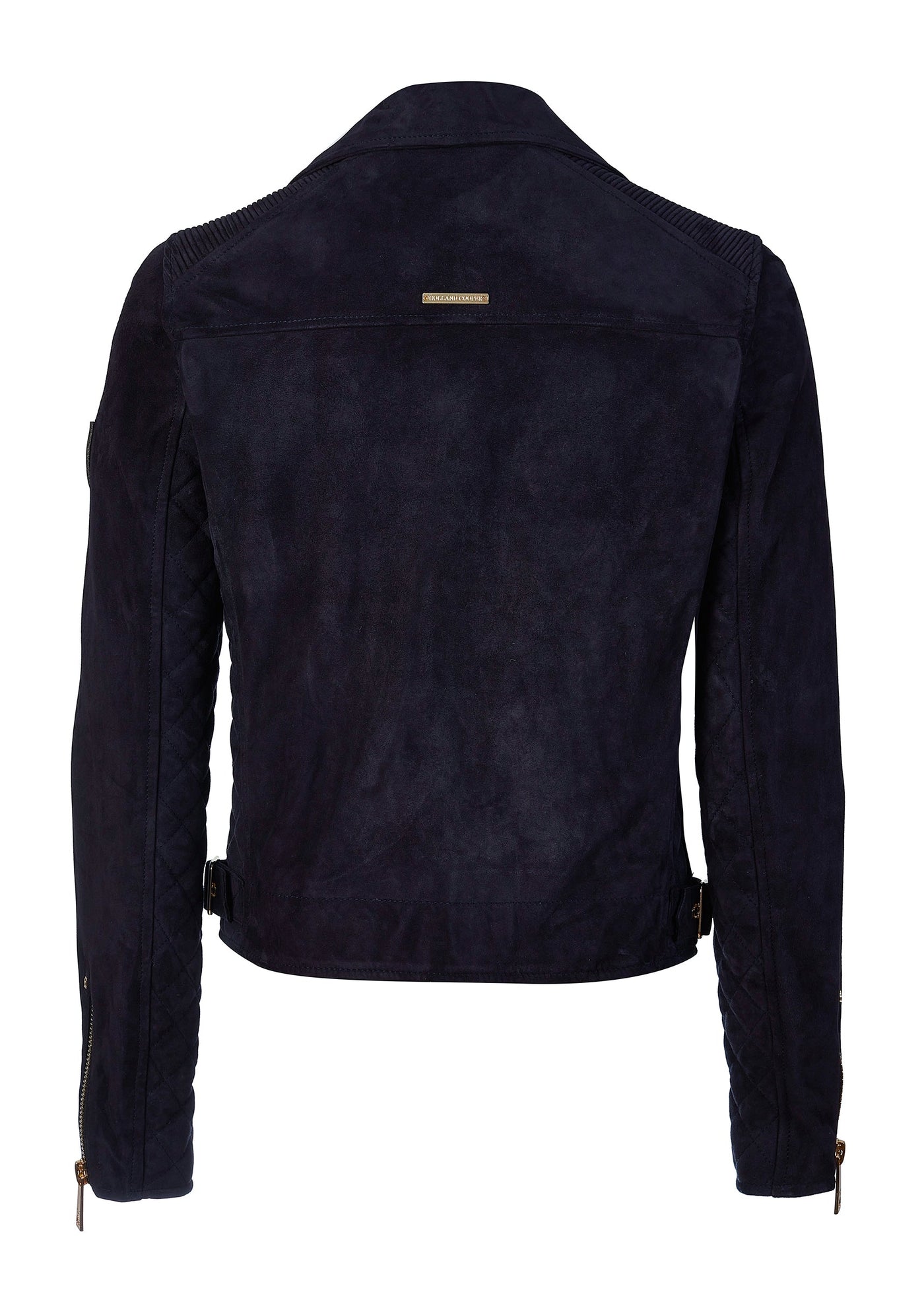 Suede Biker Jacket (Ink Navy)