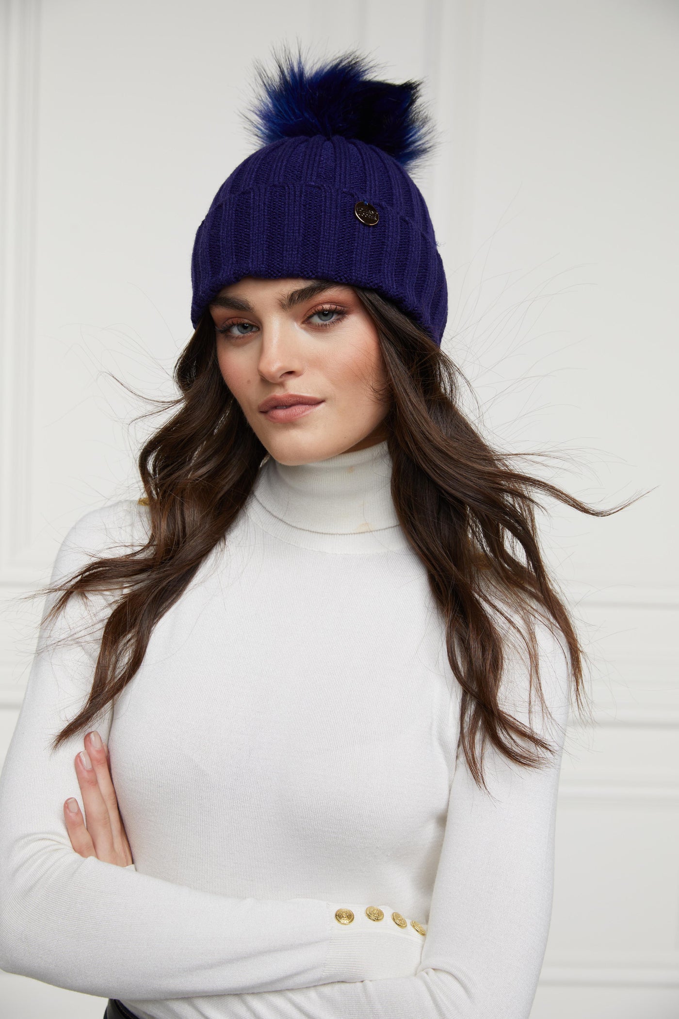 Rib Bobble Hat (Ink Navy)