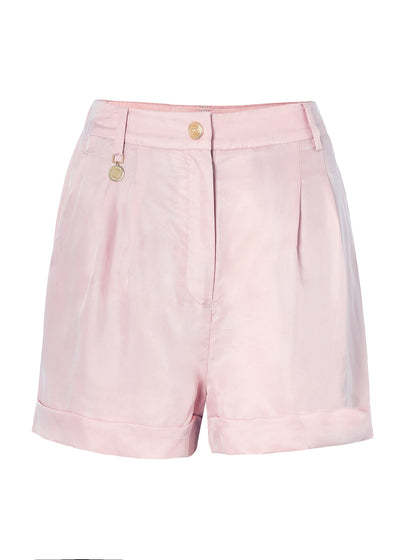 Pleated Safari Shorts (Blush)