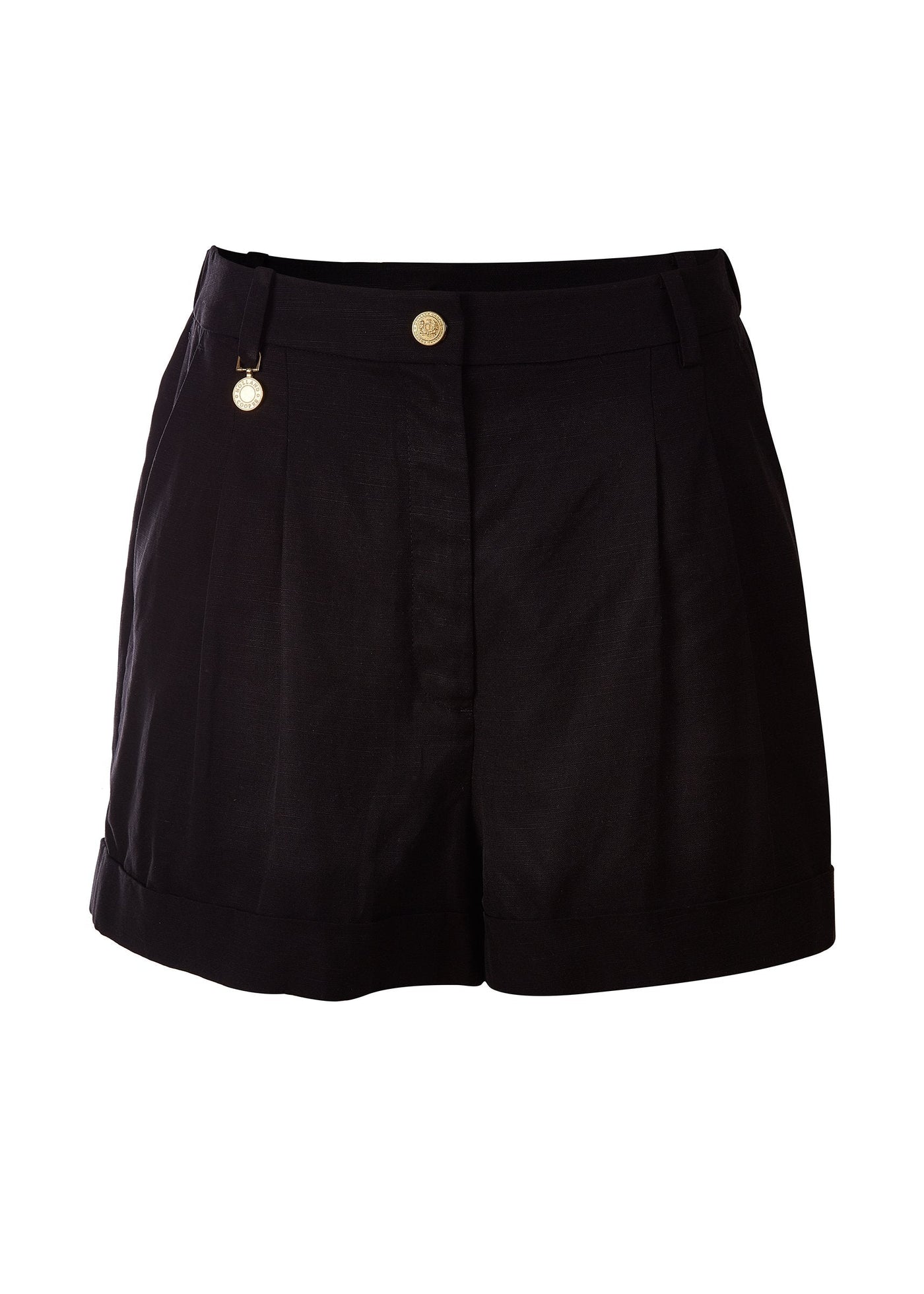 Pleated Safari Shorts (Black)