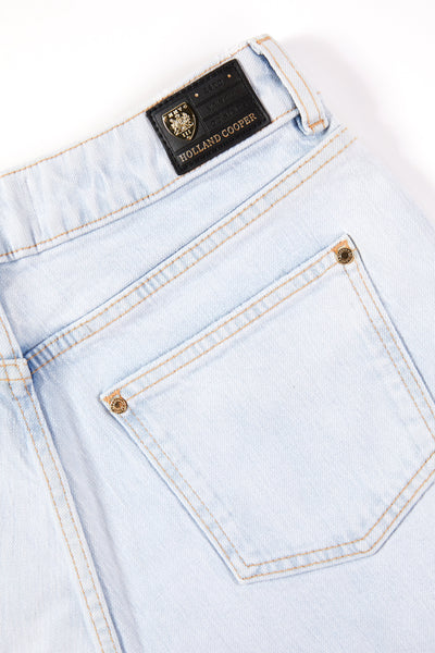 High Rise Denim Short (Light Stone Wash)