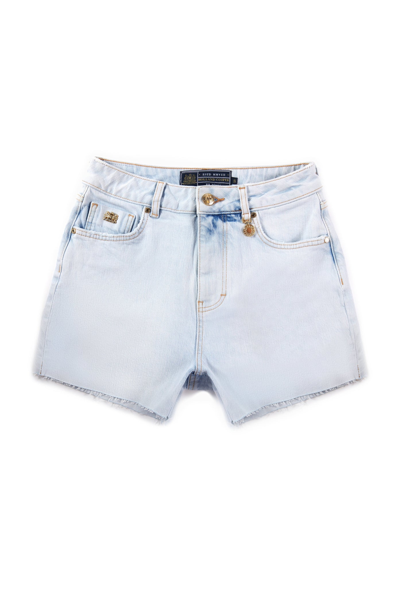 High Rise Denim Short (Light Stone Wash)