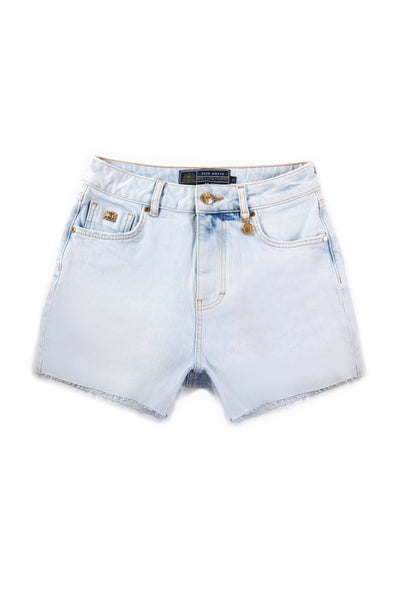 High Rise Denim Short (Light Stone Wash)