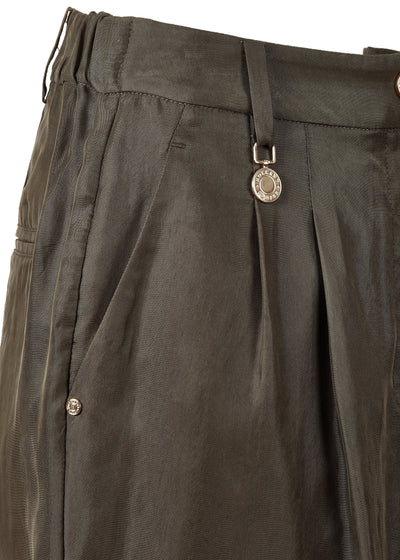 Pleated Safari Shorts (Misty Khaki)