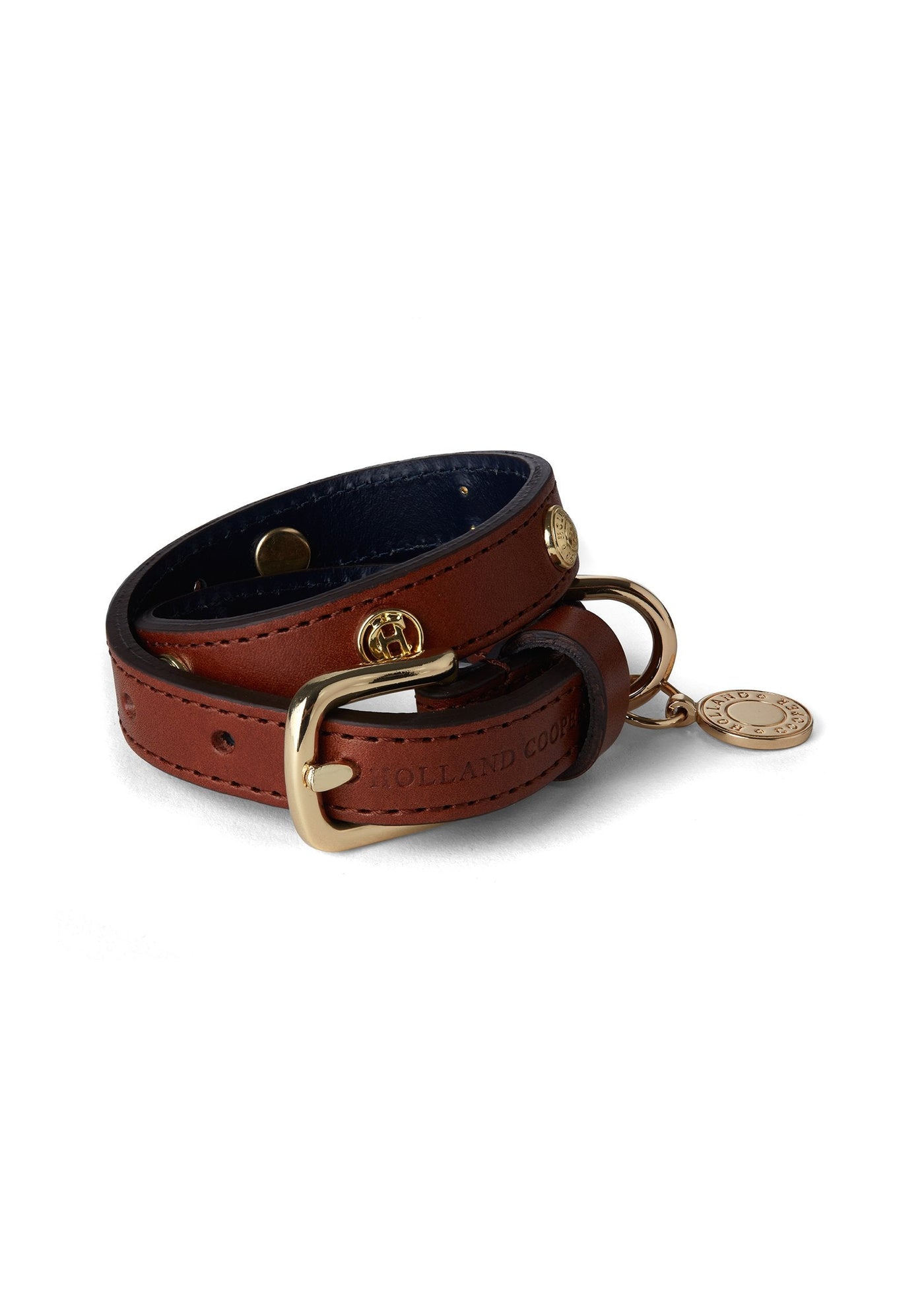 HC Studded Dog Collar (Chestnut)