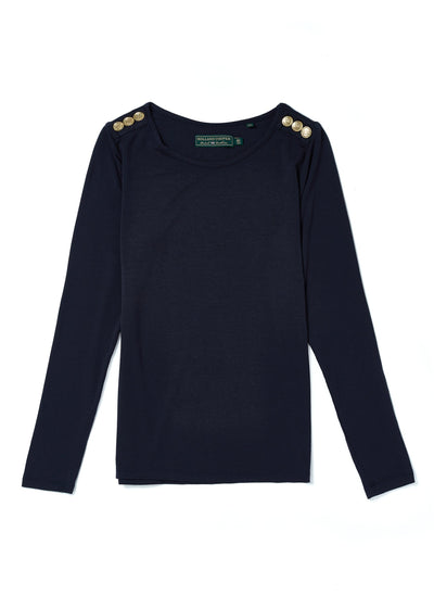 Long Sleeve Crew Neck Tee (Ink Navy)