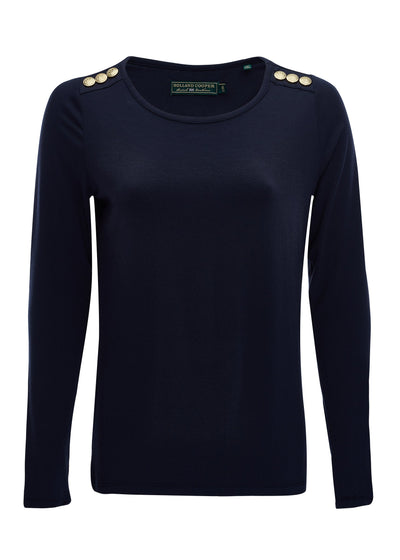 Long Sleeve Crew Neck Tee (Ink Navy)