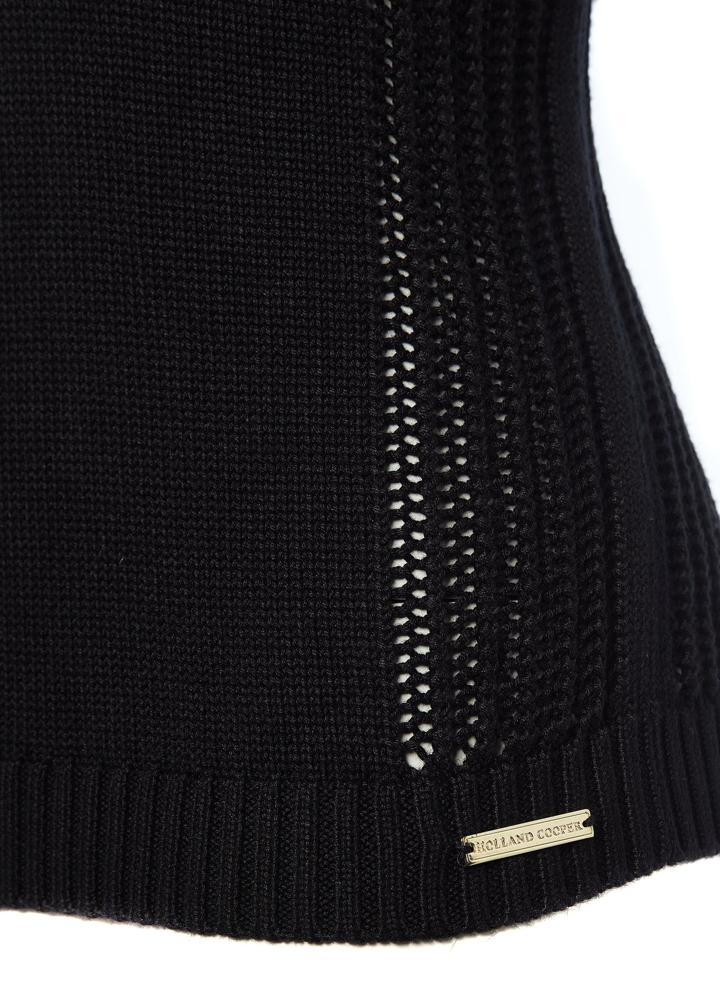 V Knit Vest (Black)