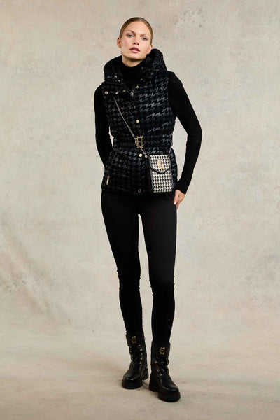 Vermont Gilet (Mono Houndstooth)