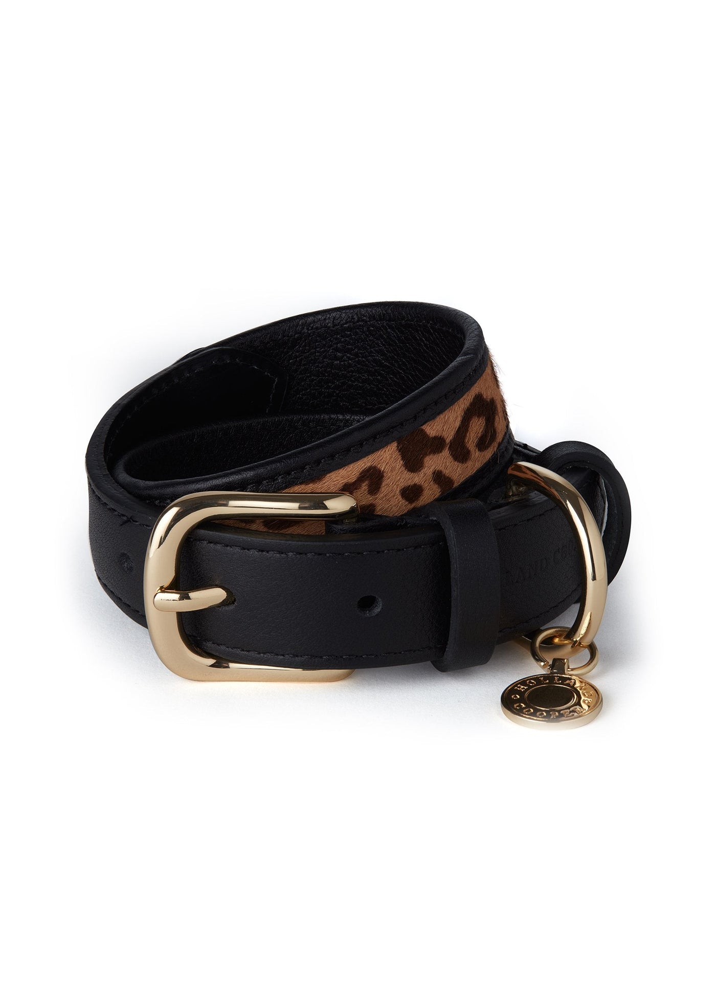 HC Classic Dog Collar (Black & Leopard Pony)