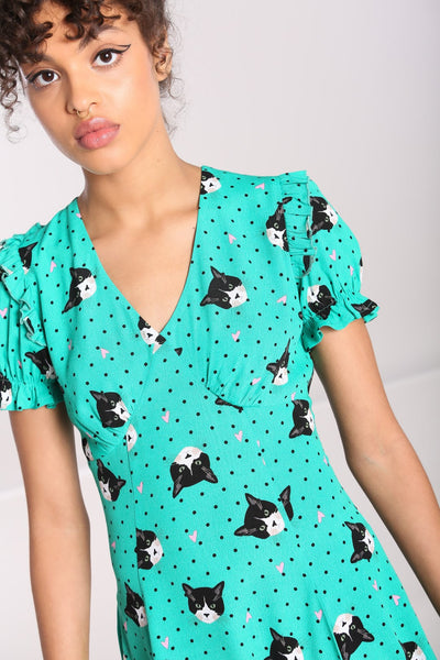 Love Cats Midi Dress