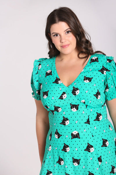 Love Cats Midi Dress