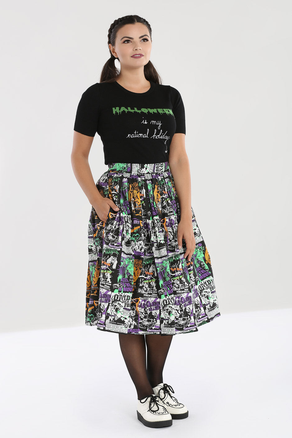 Be Afraid 50's Skirt