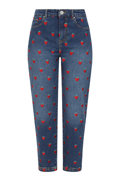 Strawberry Denim Jeans