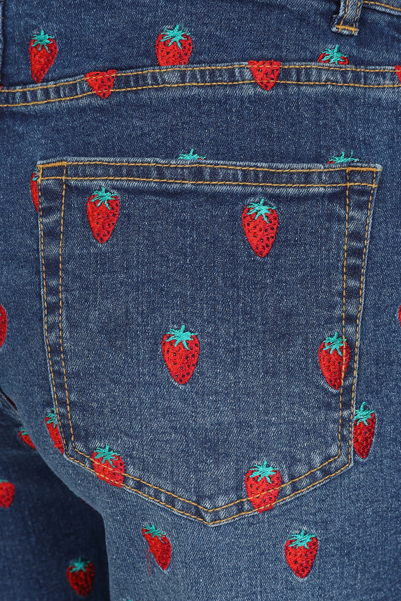 Strawberry Denim Jeans