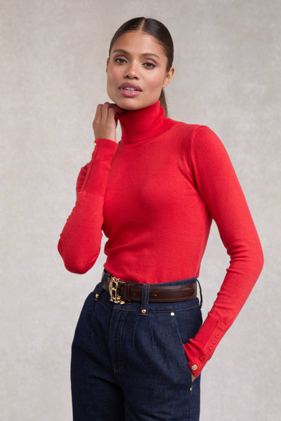 Embroidered Roll Neck Knit (Neroli)