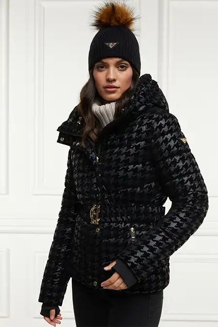 Vermont Puffer Jacket (Mono Houndstooth)