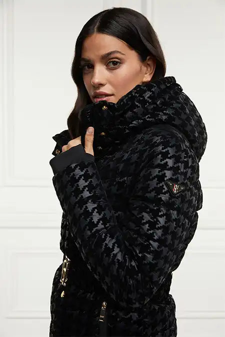 Vermont Puffer Jacket (Mono Houndstooth)